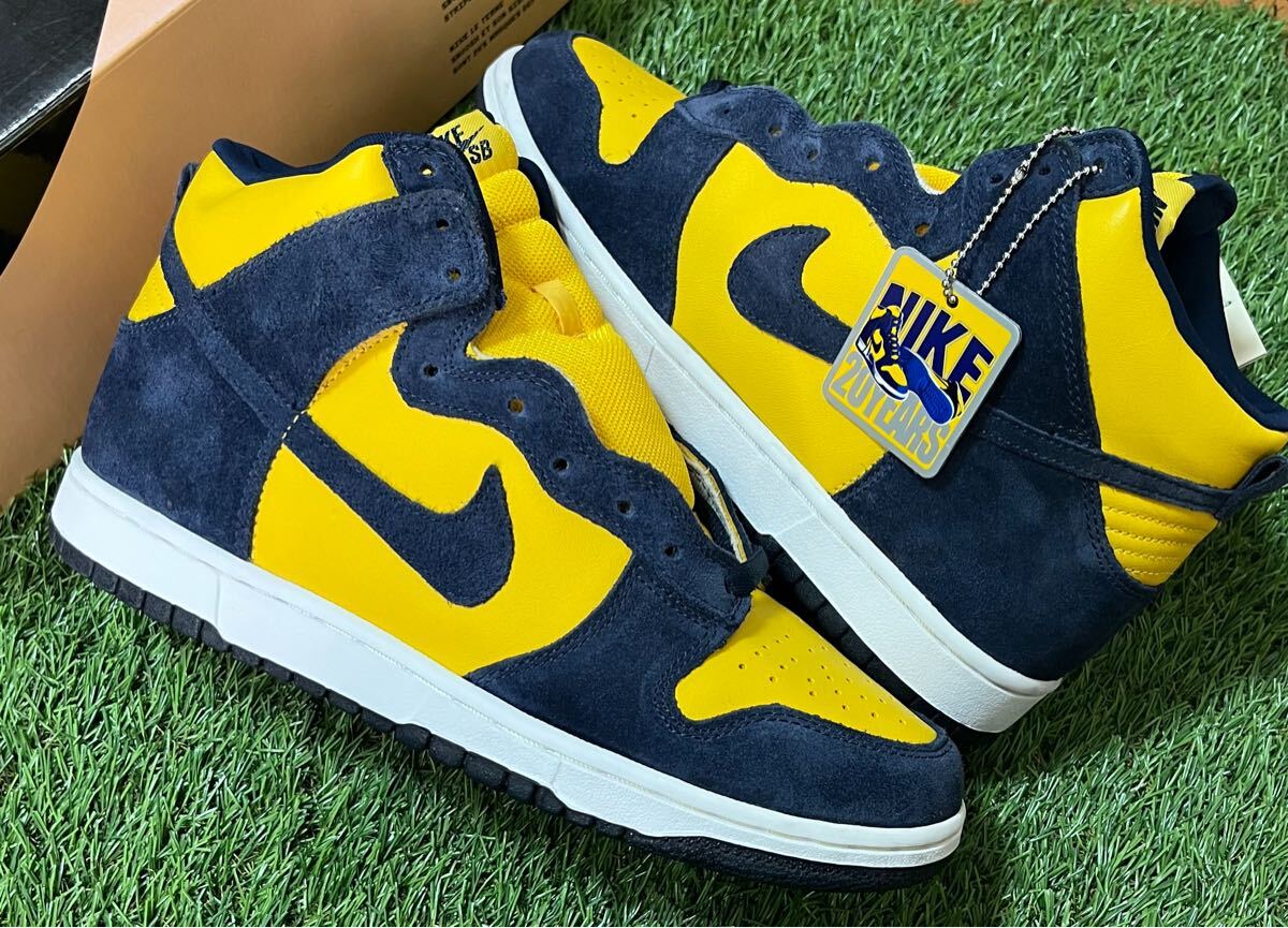 98年製 NIKE DUNK HIGH ミシガン ナイキ ダンク Michigan foxtrot 使用 