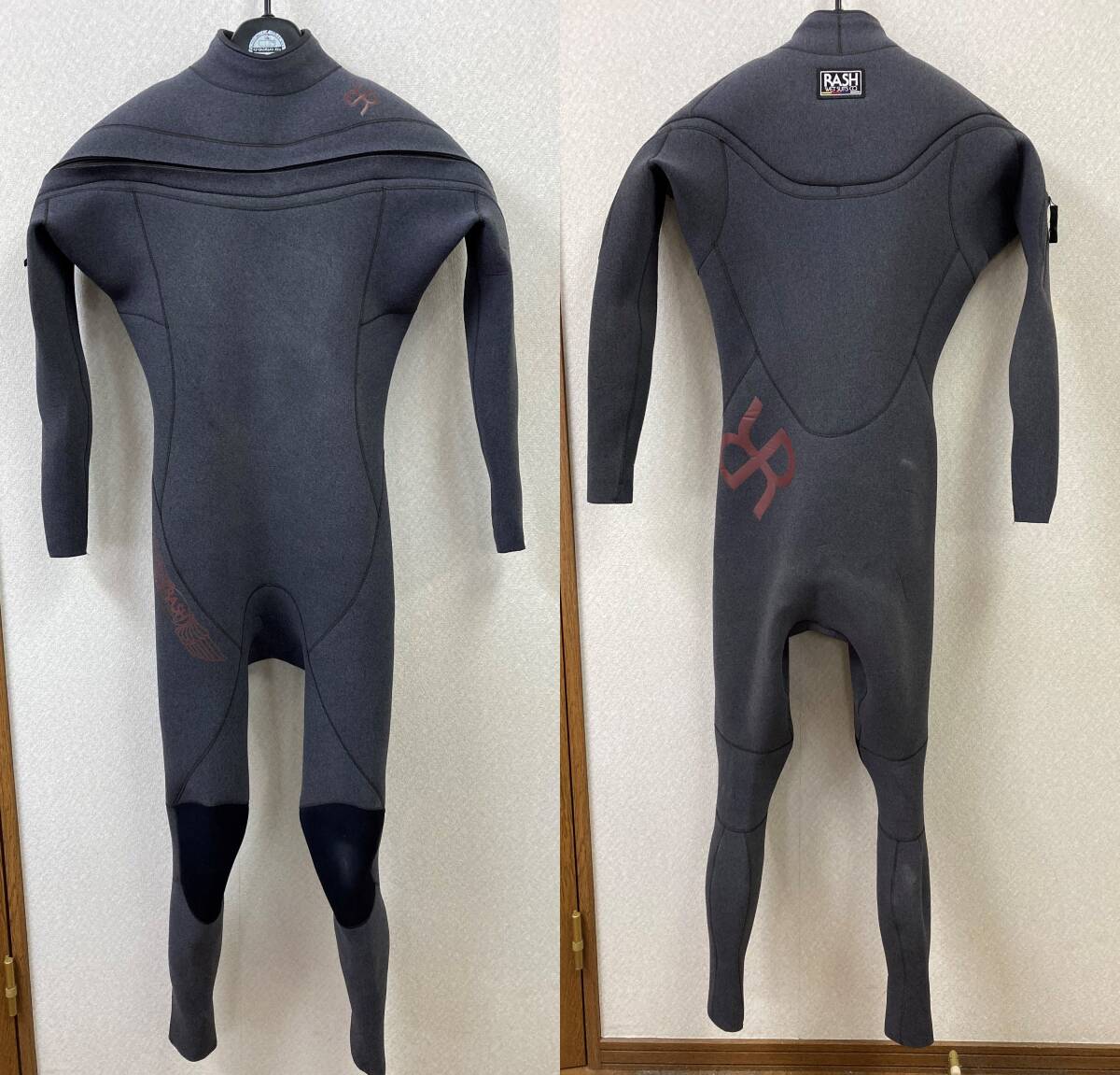 美品】RASH WETSUITS ラッシュウエットスーツ 最新セミドライ☆BLACK 