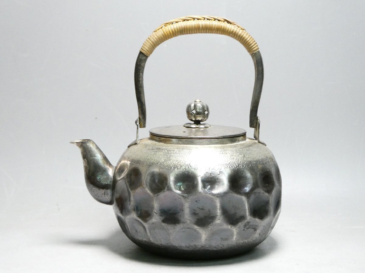 中古】凜】○指物師 仙水正之 蝋引き仕上げ(桑色) 茶箱◇紙箱 仕覆