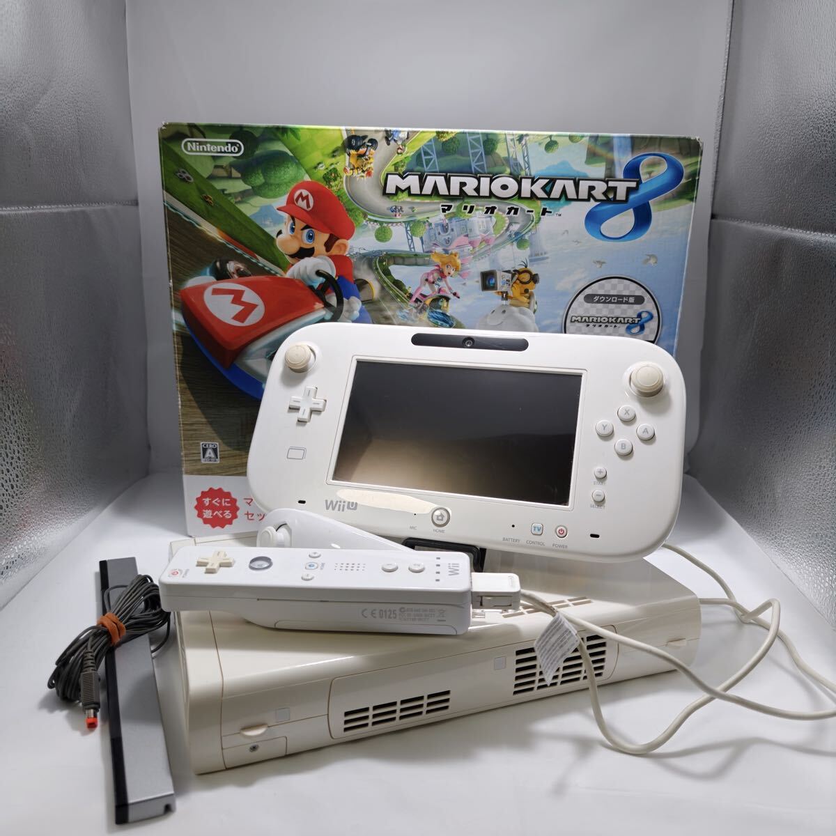 動作確認済】4人ですぐ遊べる wii本体一式+リモコン+ハンドル+