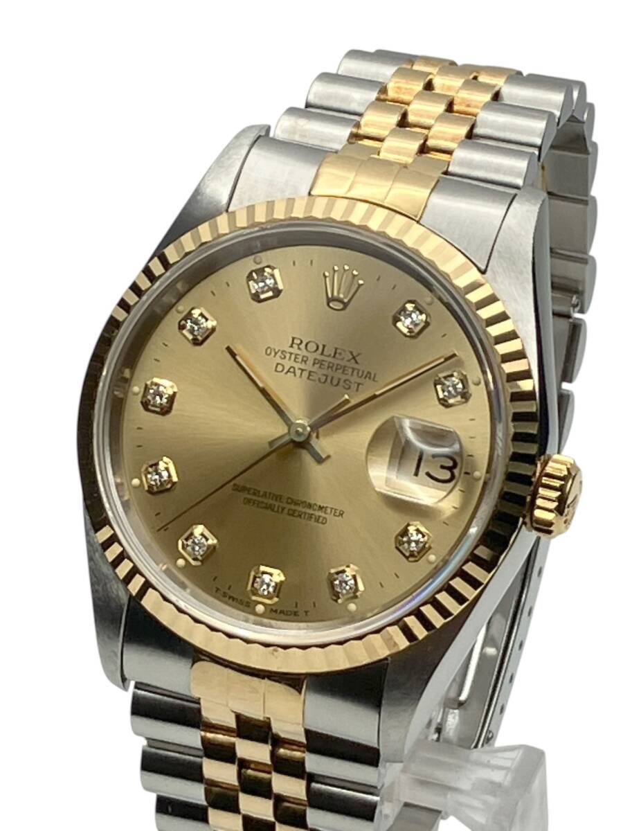 本物 ROLEX ロレックス デイトジャストK18YG×SS Ref.16013 コンビ 純正