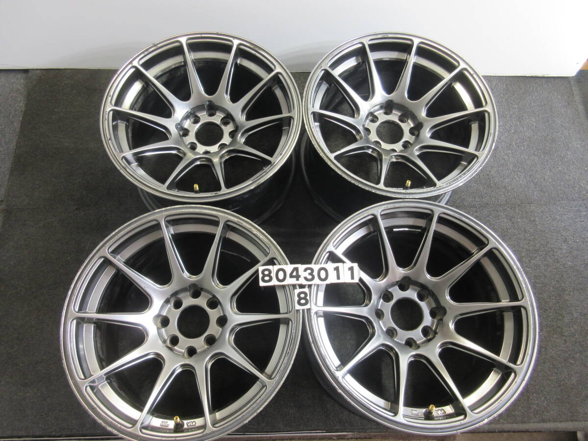 新品】新品 15インチ(TYPE-8S 4-100 8.0J＋25) ホイール4本 ヘラフラ③