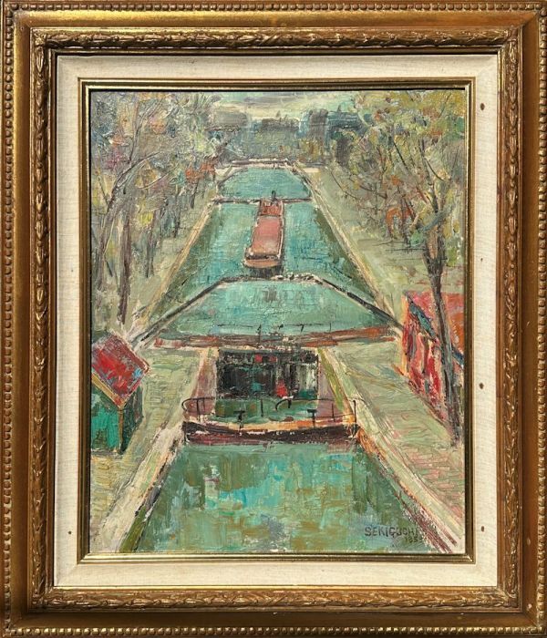 中古】◎藤田嗣治《肉筆の油彩画》F4号《白い猫》絶品の落札情報詳細