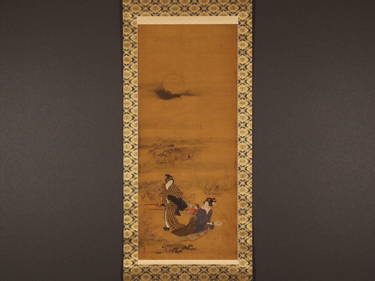 中古】1円 掛軸 伝・葛飾北斎 春草図 浮世絵 春画 工芸品の落札情報