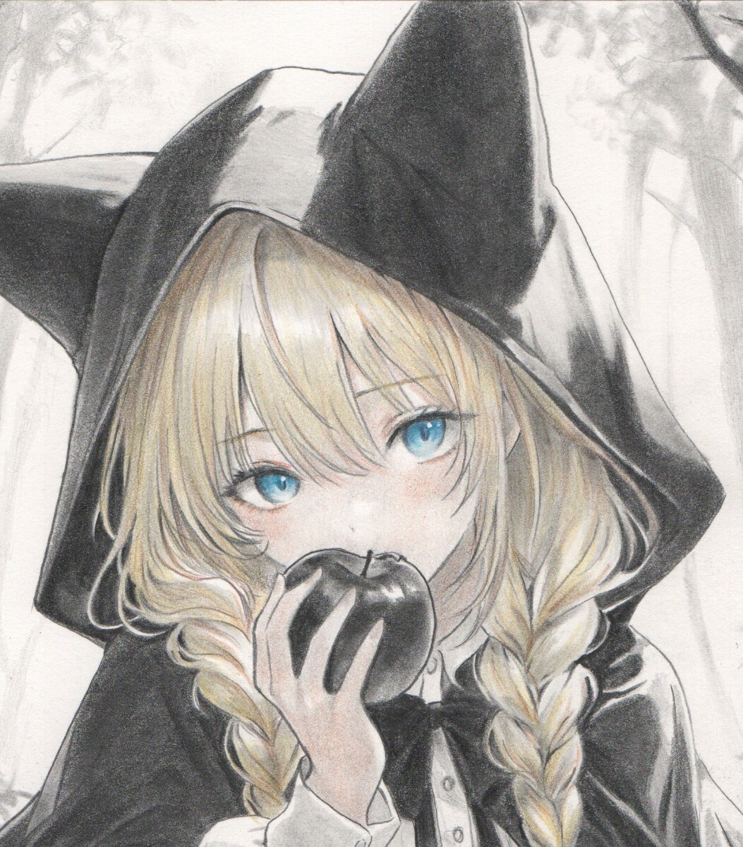 新品】同人手描きイラスト＊オリジナル＊赤ずきん＊天使ちゃんの落札