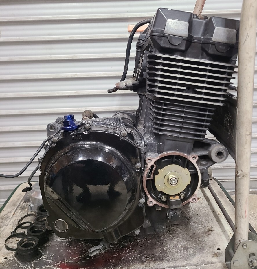 ZXR400 エンジン ▽QN90！ZX400H クランキングOK OH素材に カワサキ