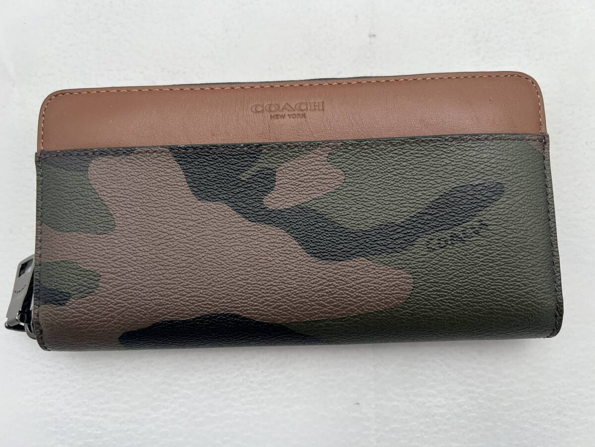 新品】新品【COACH コーチ】長財布 メンズ カモフラージュ柄 迷彩