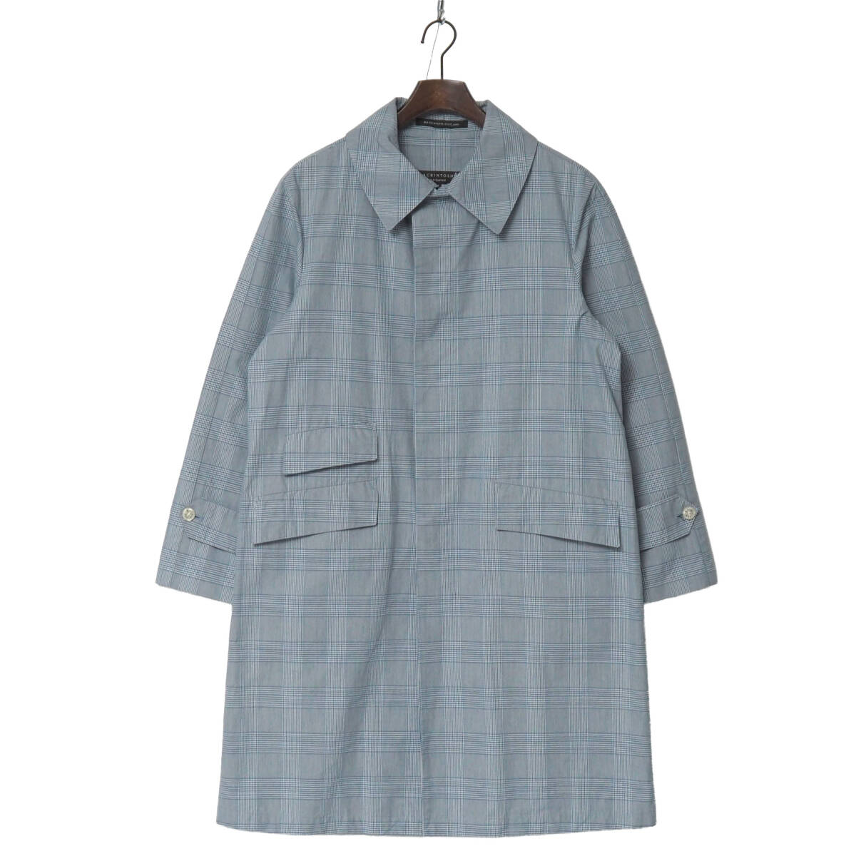 英国製】☆希少 裏地赤チェック柄 マッキントッシュ 釦『MACKINTOSH