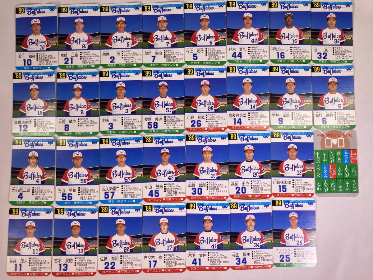タカラプロ野球カードゲーム 昭和60年度 近鉄バッファローズ 島貫省一