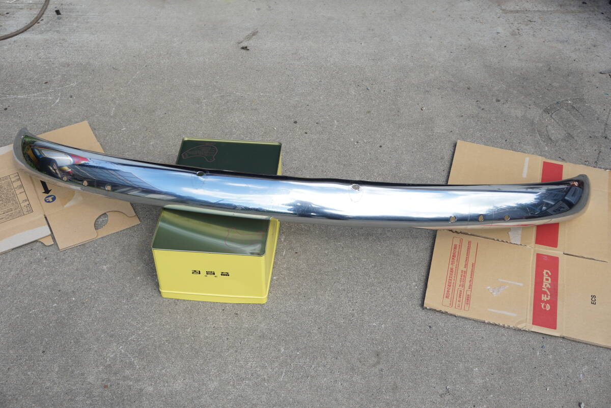中古美品 空冷VWビートル レアな67年式用純正リアダブルバンパーの