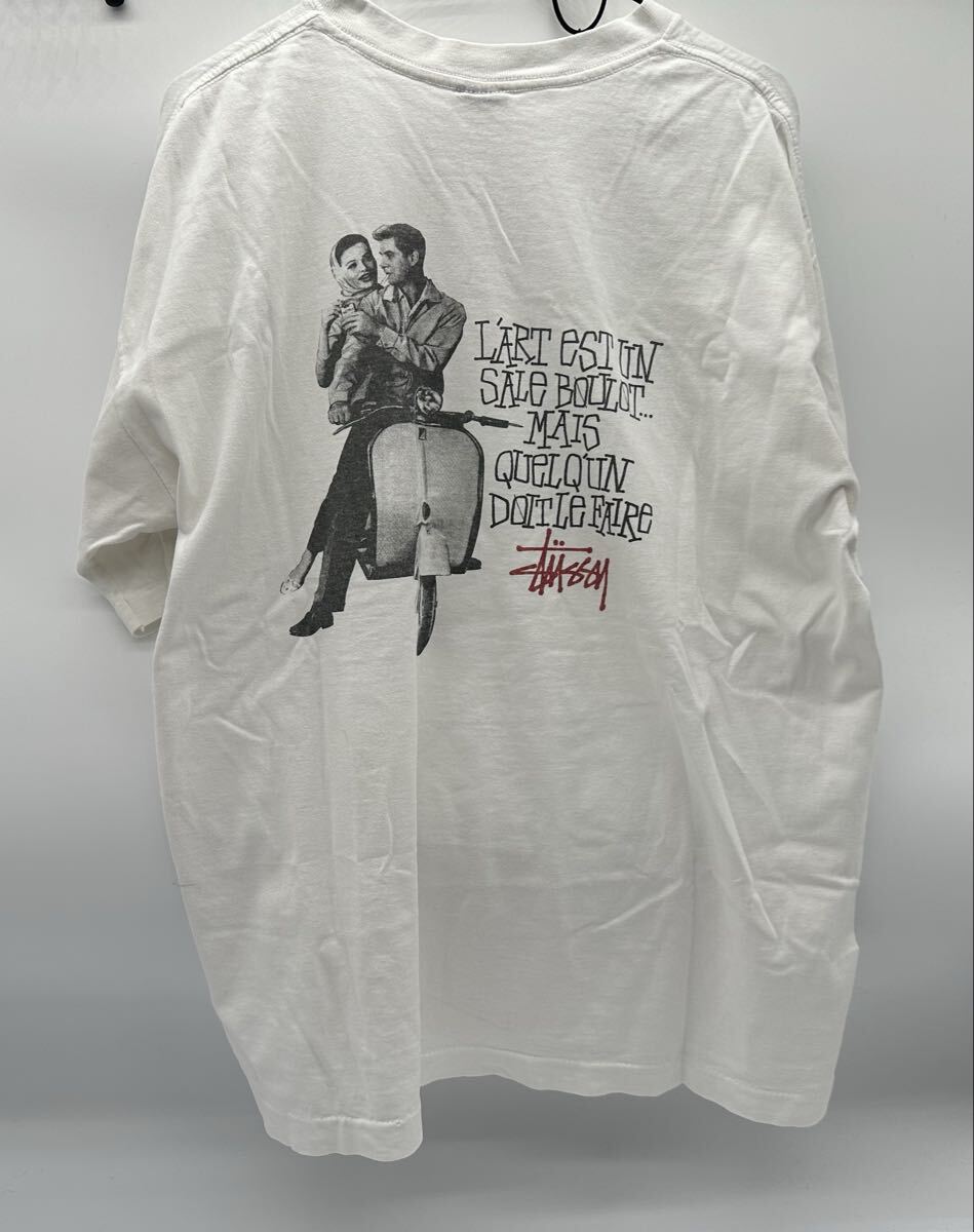 初期80s OLD STUSSY ローマの休日 ベスパ フォトTシャツ 黒タグ
