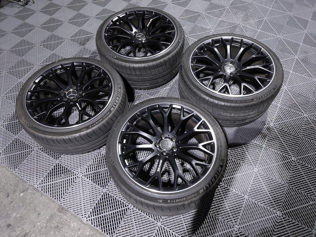 やや傷や汚れあり】☆メルセデスベンツ AMG 純正 鍛造マットブラック