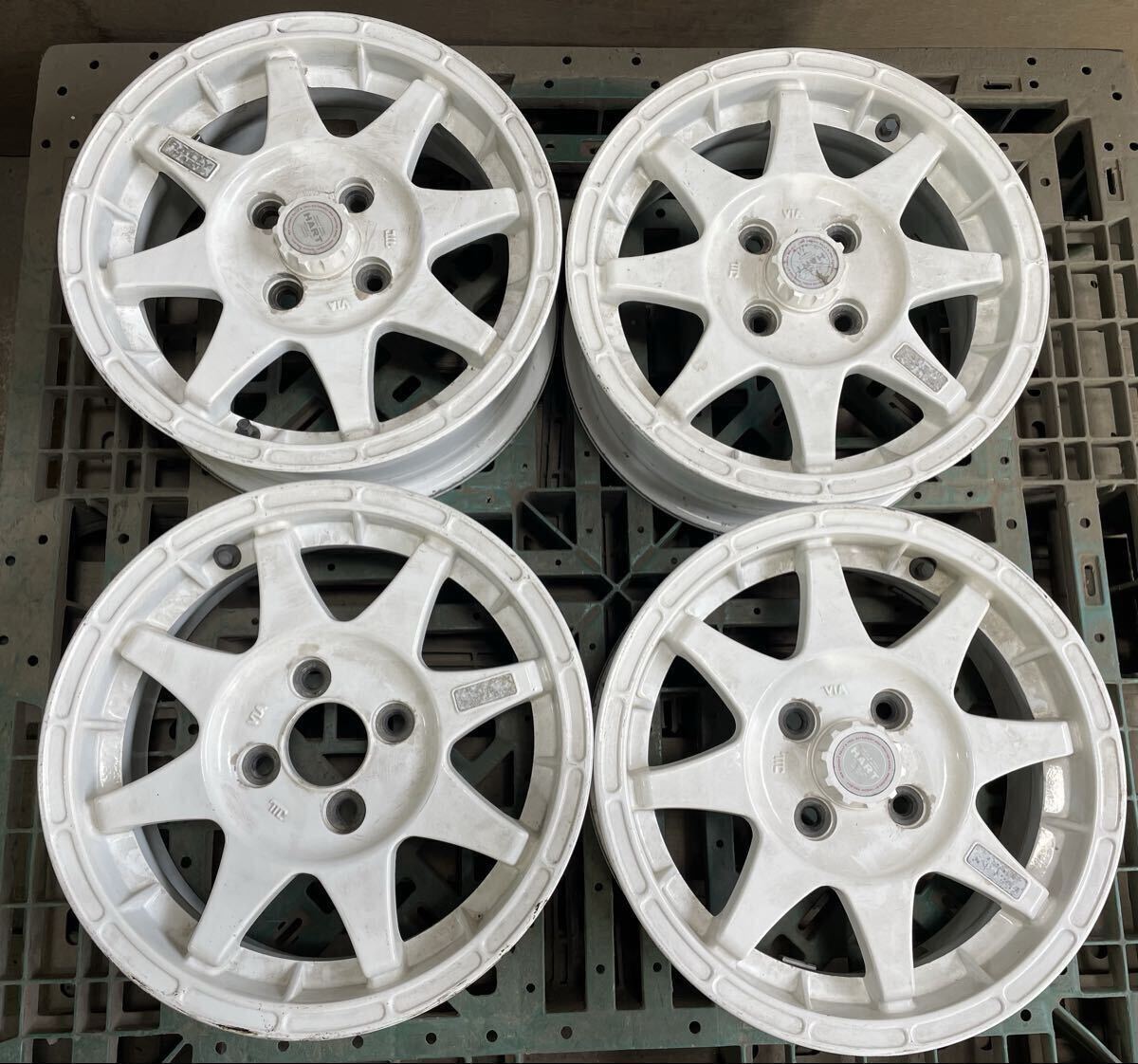 新品】復刻版レーシングハート 14インチ 10J -36 PCD114.3 4穴 2本 旧
