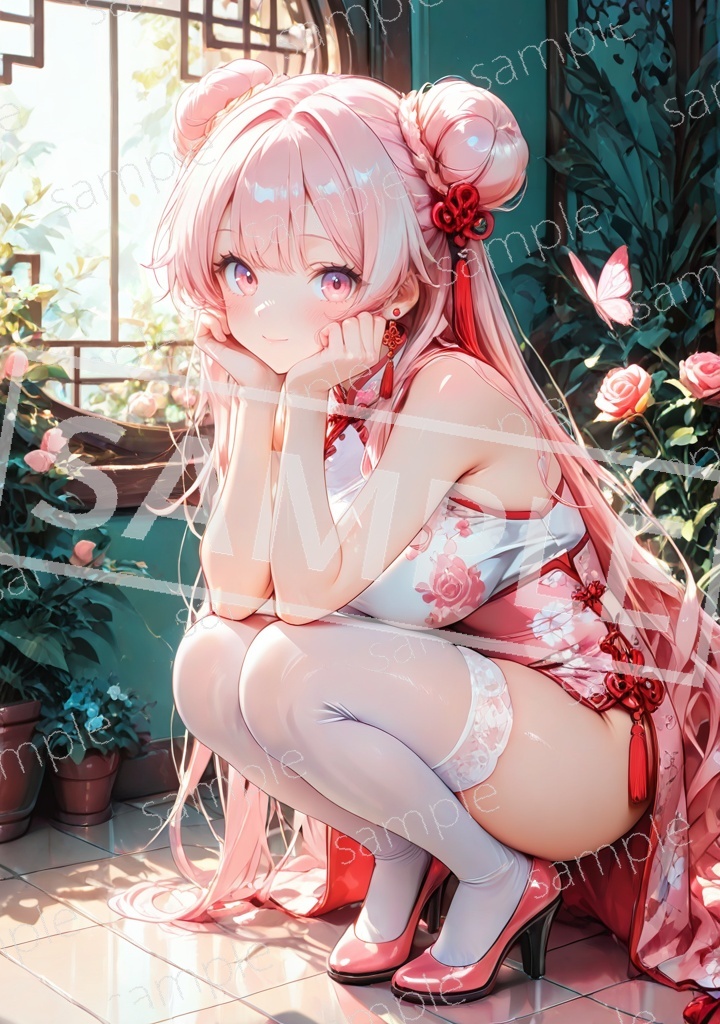 未使用】A4 ポスター AI美女 AIイラスト 光沢紙 高品質 かわいい AI