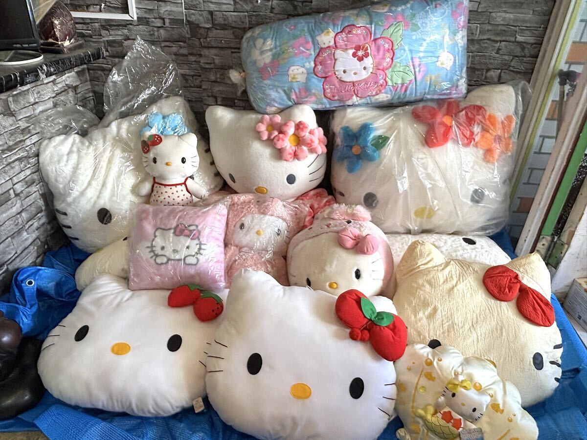 中古】キティちゃん HELLO KITTY ロング枕 フェイスクッション 抱き枕