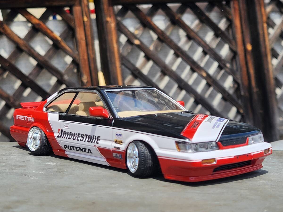 中古】タミヤ 1/24 完成車 日産レパード 福岡 仕様 旧車 街道 レーサー