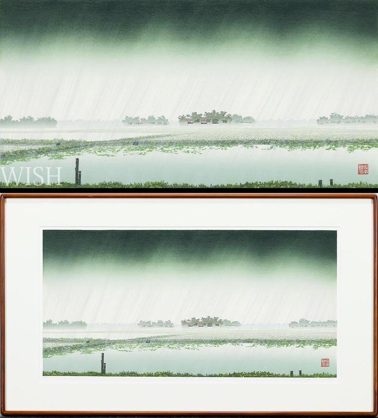 GLC】井堂雅夫「大阪城の春」木版画 直筆サイン 限定180部の落札情報