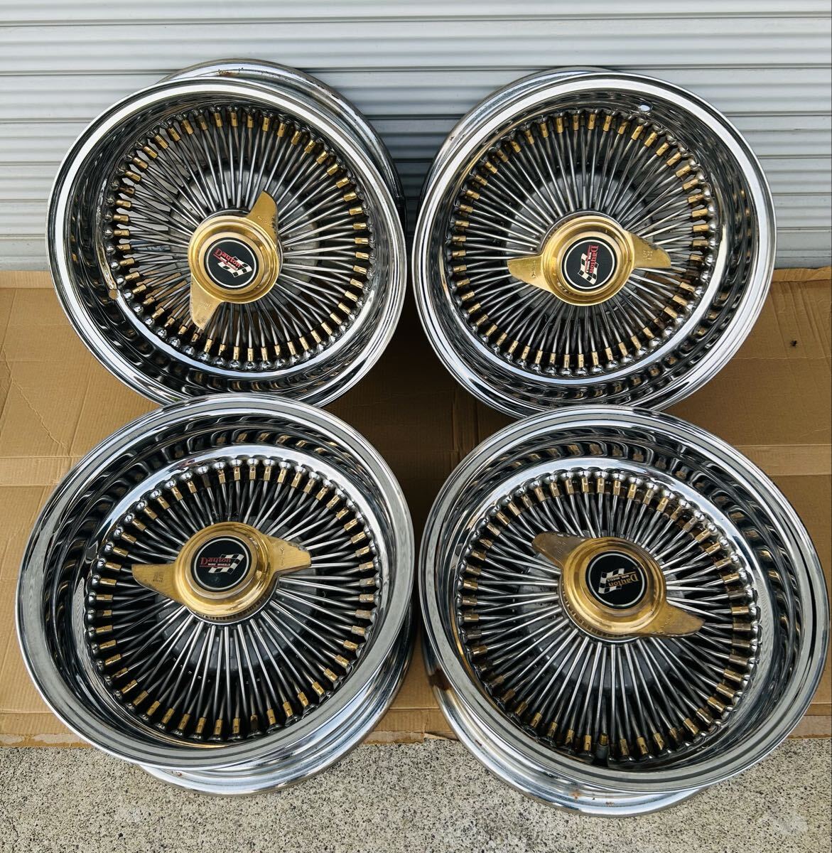新品】13インチワイヤーホイール 72スポーク 4本セット ローライダー
