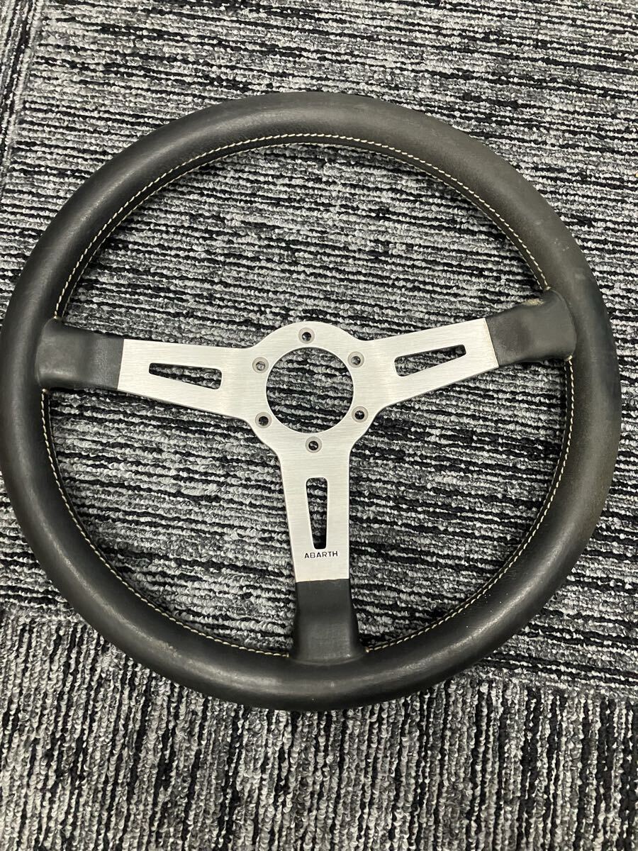 ウッドステアリング アバルト ABARTH 外径約33cm＊の落札情報詳細