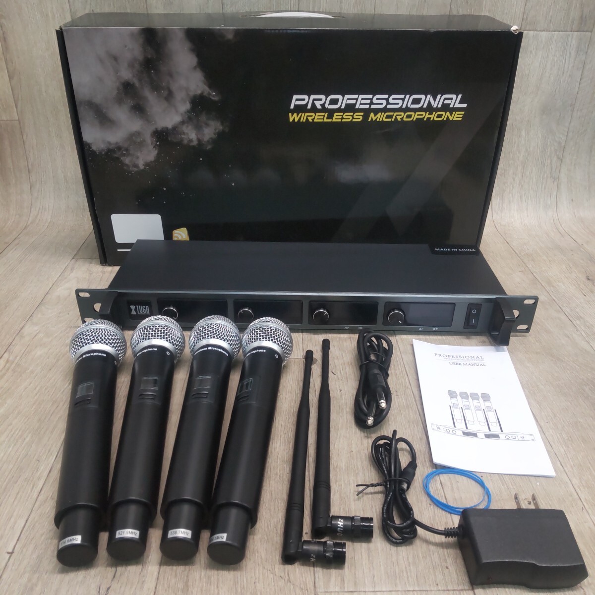 <新品未使用>EIVOTOR ワイヤレスマイク　 パーティー カラオケ 会議室 l107R☆EIVOTOR Professional ワイヤレスマイクシステム 2カラオケ