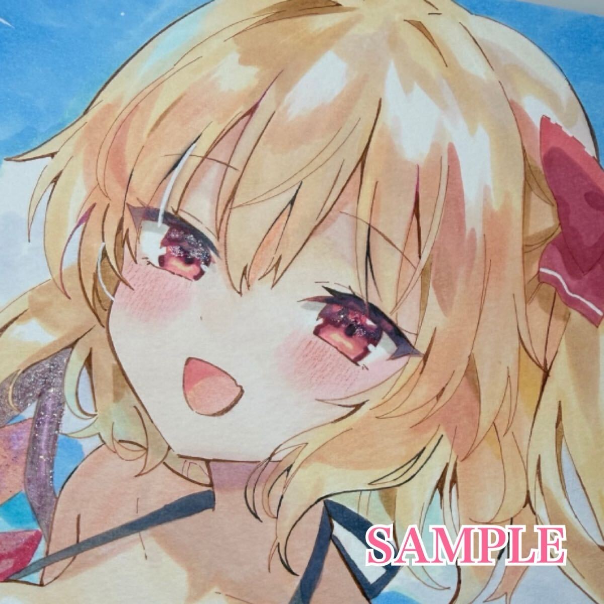 傷や汚れあり】東方Project 同人手描きイラスト フランドール