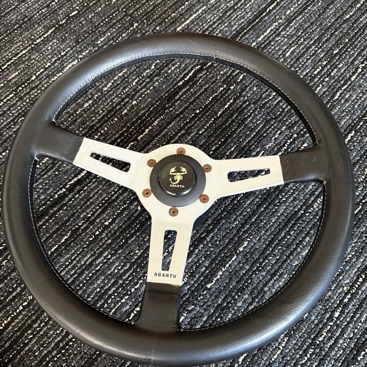 ウッドステアリング アバルト ABARTH 外径約33cm＊の落札情報詳細