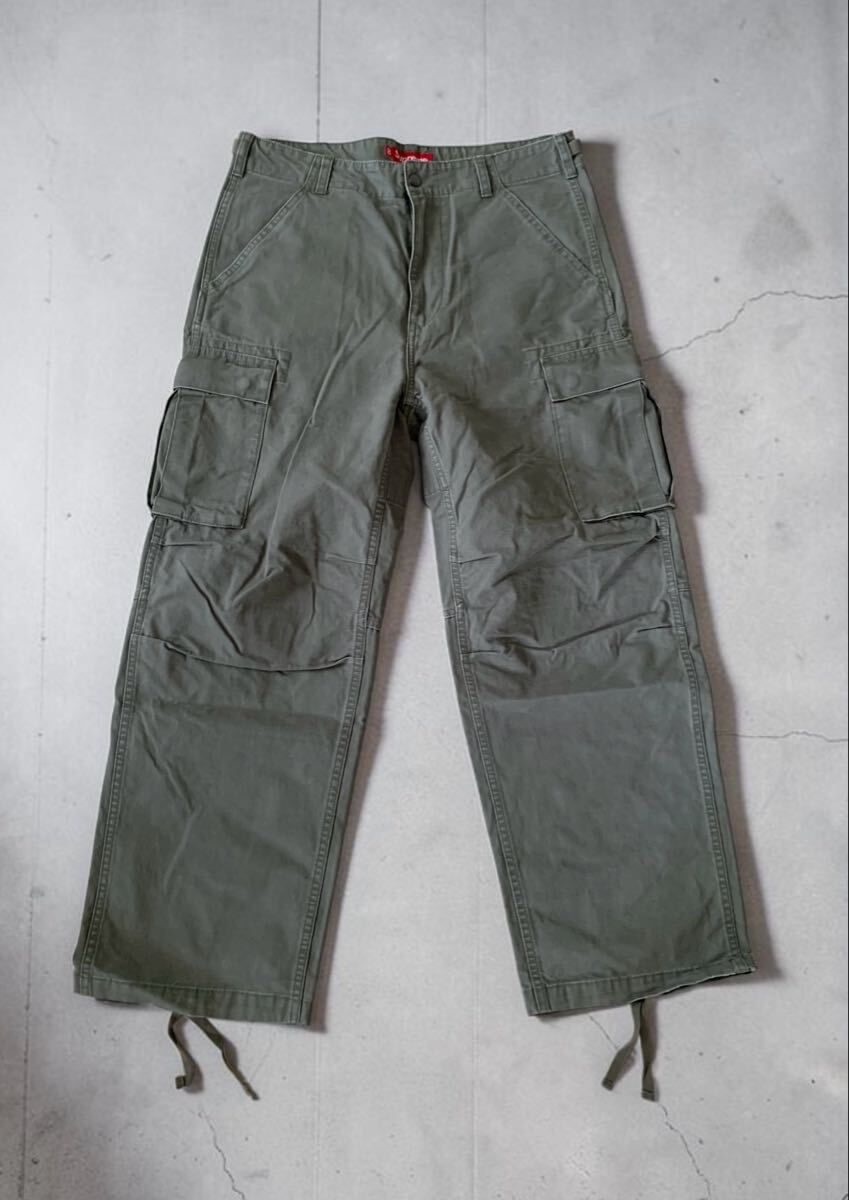 希少30 キムタク着 19aw Supreme Cargo Pant Olive カーゴパンツ