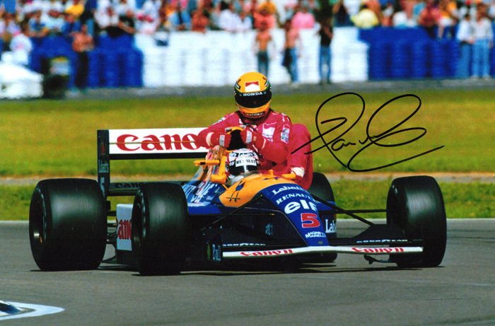 新品】ナイジェル・マンセル フェラーリ 直筆サインフォト/写真 F1
