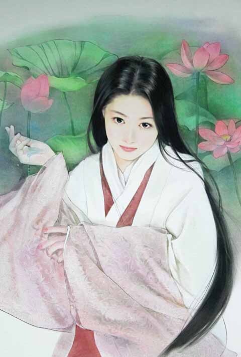平凡・陳淑芬 限定 手彩入版画 美少女 ピンファン＆チェン・シュウ