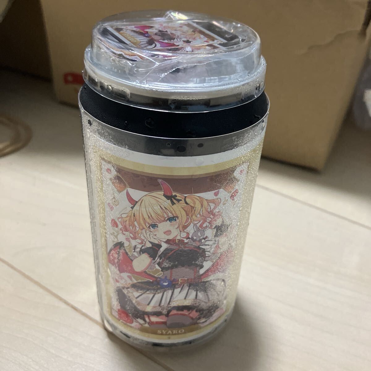 ご注文はうさぎですか？ オリジナルラベル缶　シャロ　アクキー 未使用】ご注文はうさぎですか？ オリジナルラベル缶 サントリー 自動
