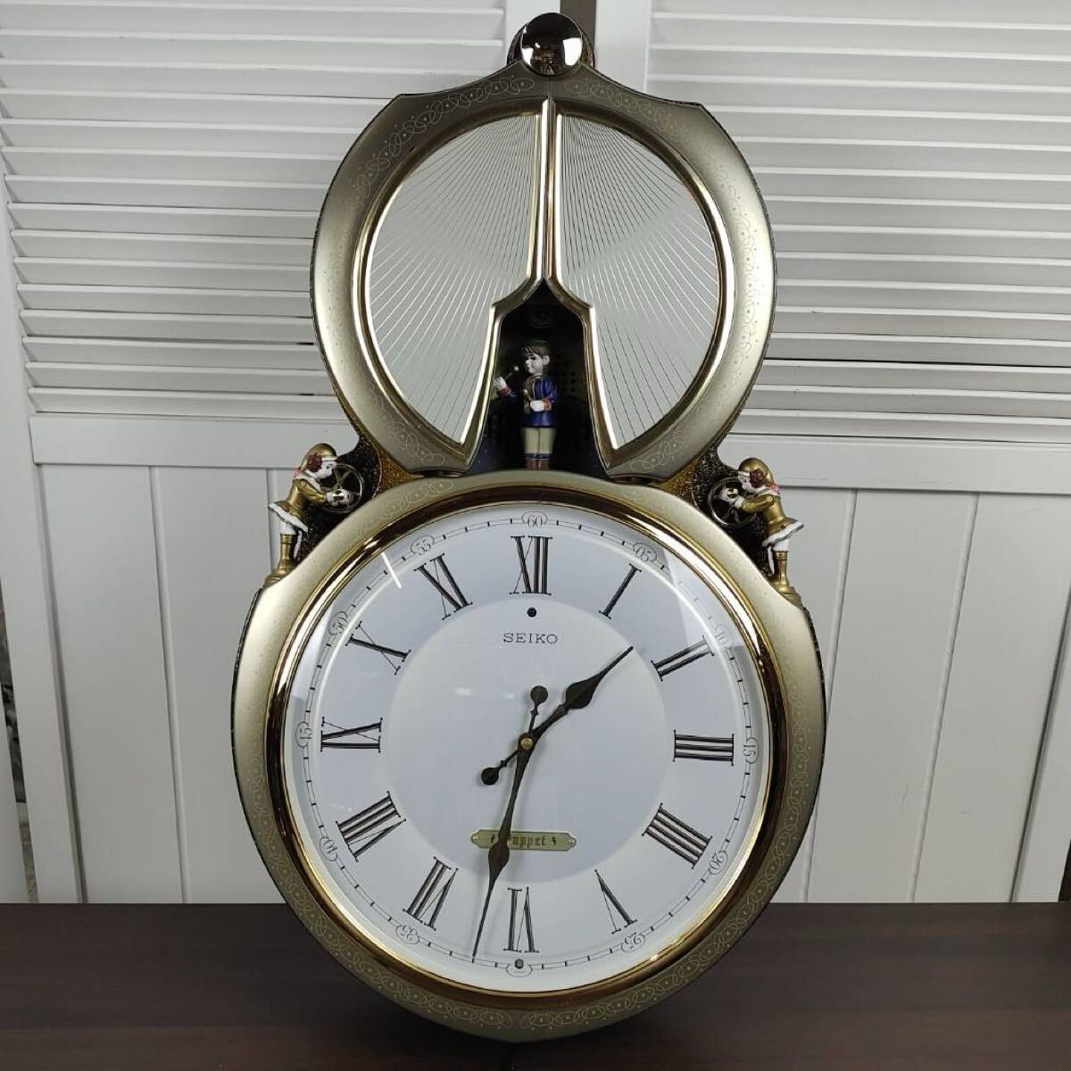 極美品】からくり時計 SEIKO Puppet RE522B 高音質FM音源メロディ4曲