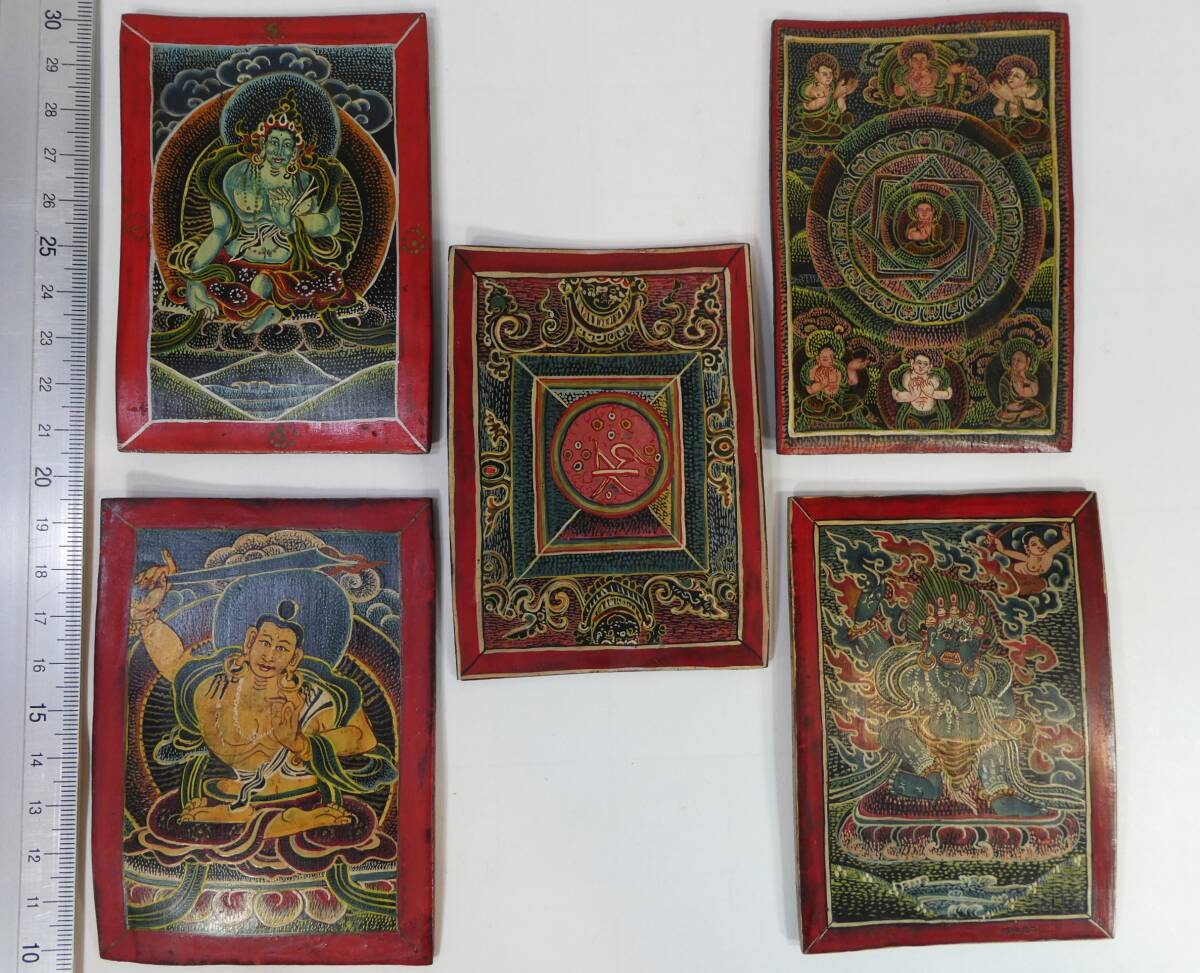 中古】日蓮宗。 板曼荼羅。身延山四十二世 (日辰) 宝暦庚申六月最吉日