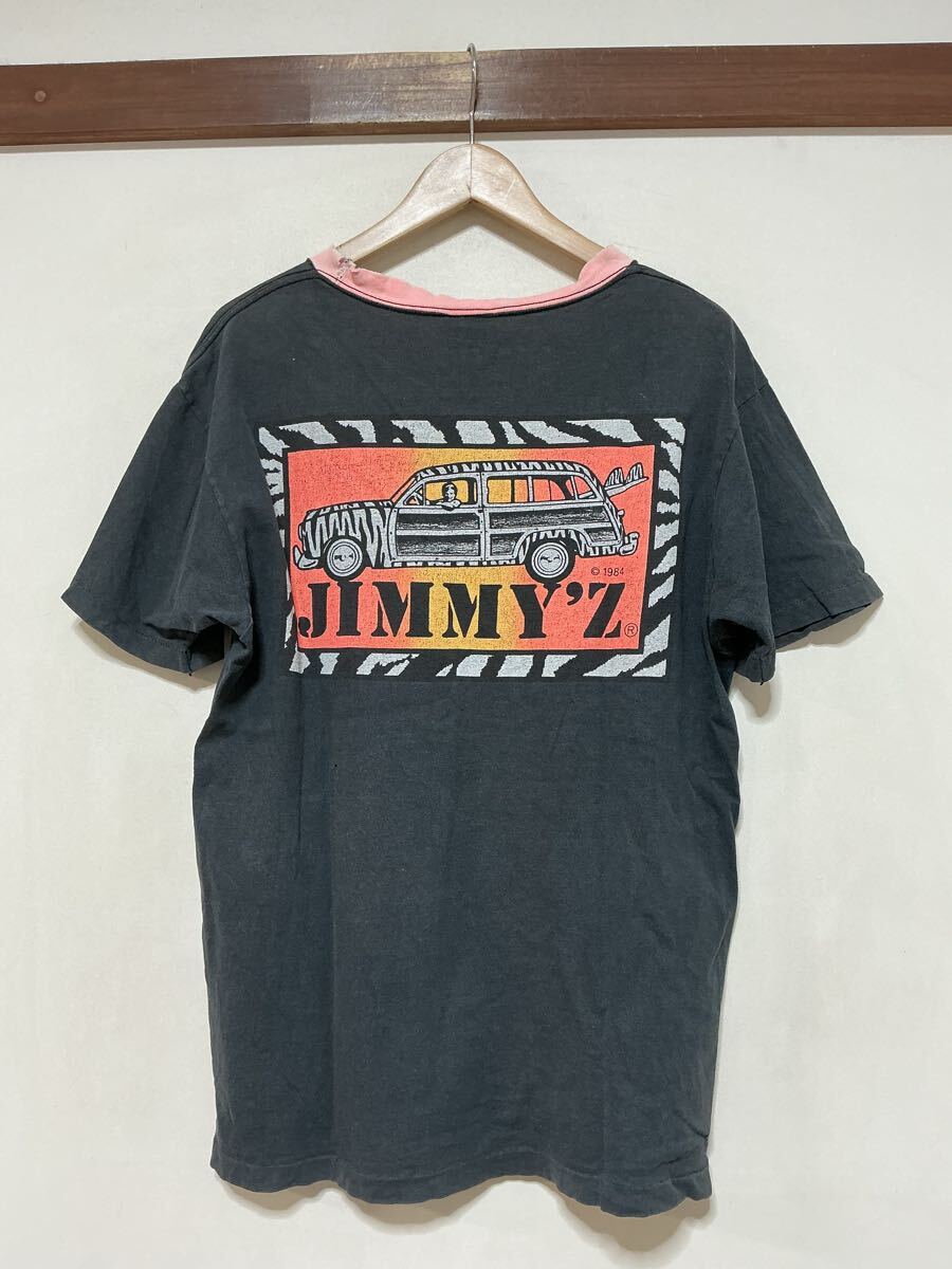 □JIMMY'Z ジミーズ□ロゴ プリント ロング Tシャツ□M ライトブルー
