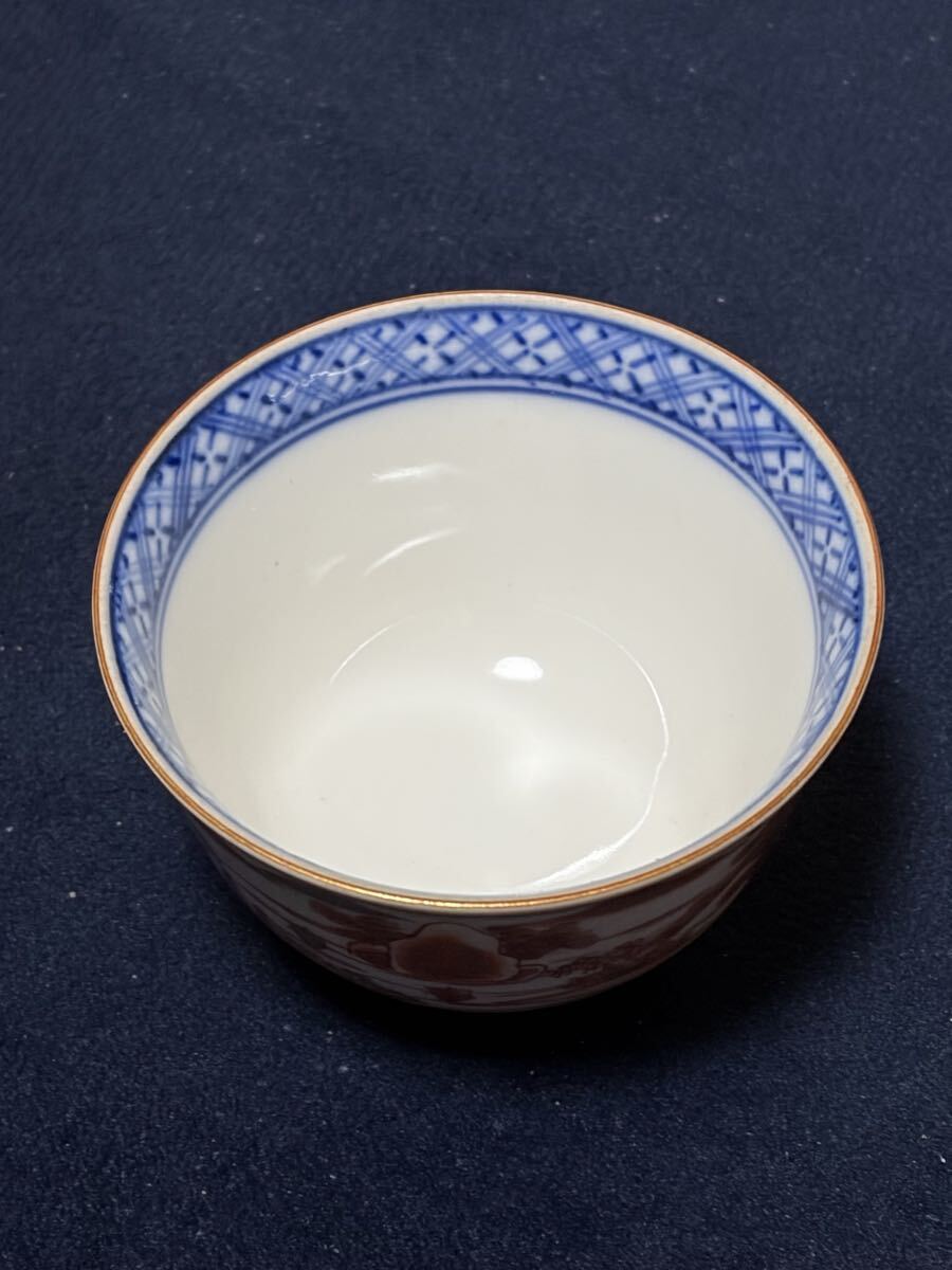 湖東焼　赤絵　煎茶碗　10客セットお値下げしました 湖東焼 茶器揃 山水舟図 中国歌人 蘇軾 赤壁の賦 金彩 赤絵 古美術