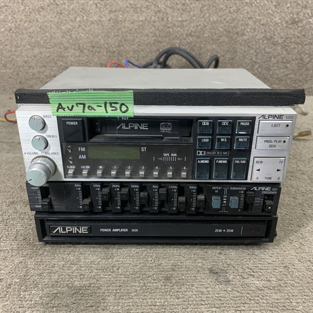 中古】アルパイン CDA-7835J TDA-5635 CD カセット テープ