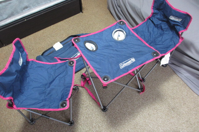 中古】Coleman コールマン コンパクトチェアテーブルセット 2000011513
