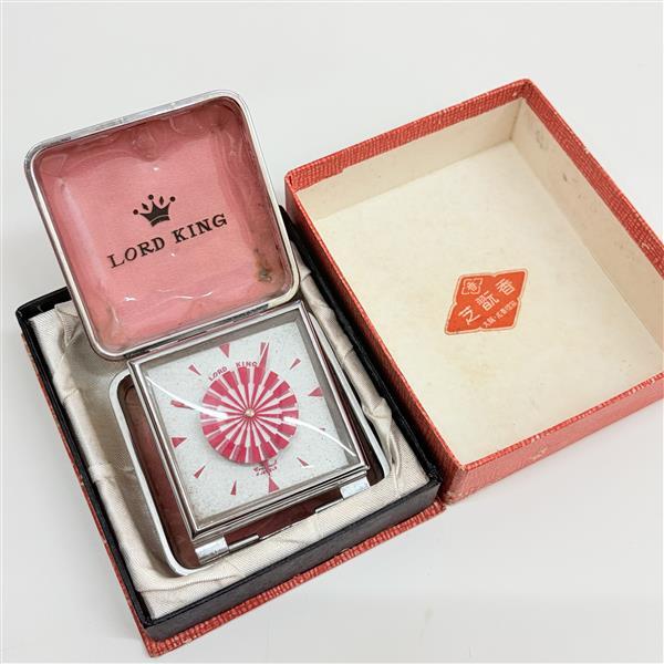 ☆SEIKOセイコー DIAFIX 8 JEWELS☆手巻き トラベルクロック 赤☆動作