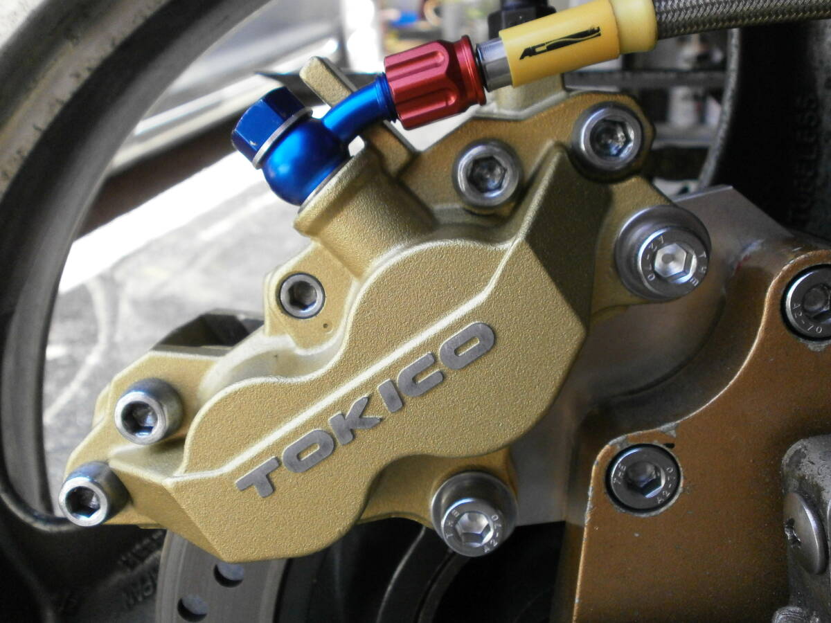バリオスⅡ】ZZR400（ZX400N）流用トキコ製4ポットリアキャリパー＋