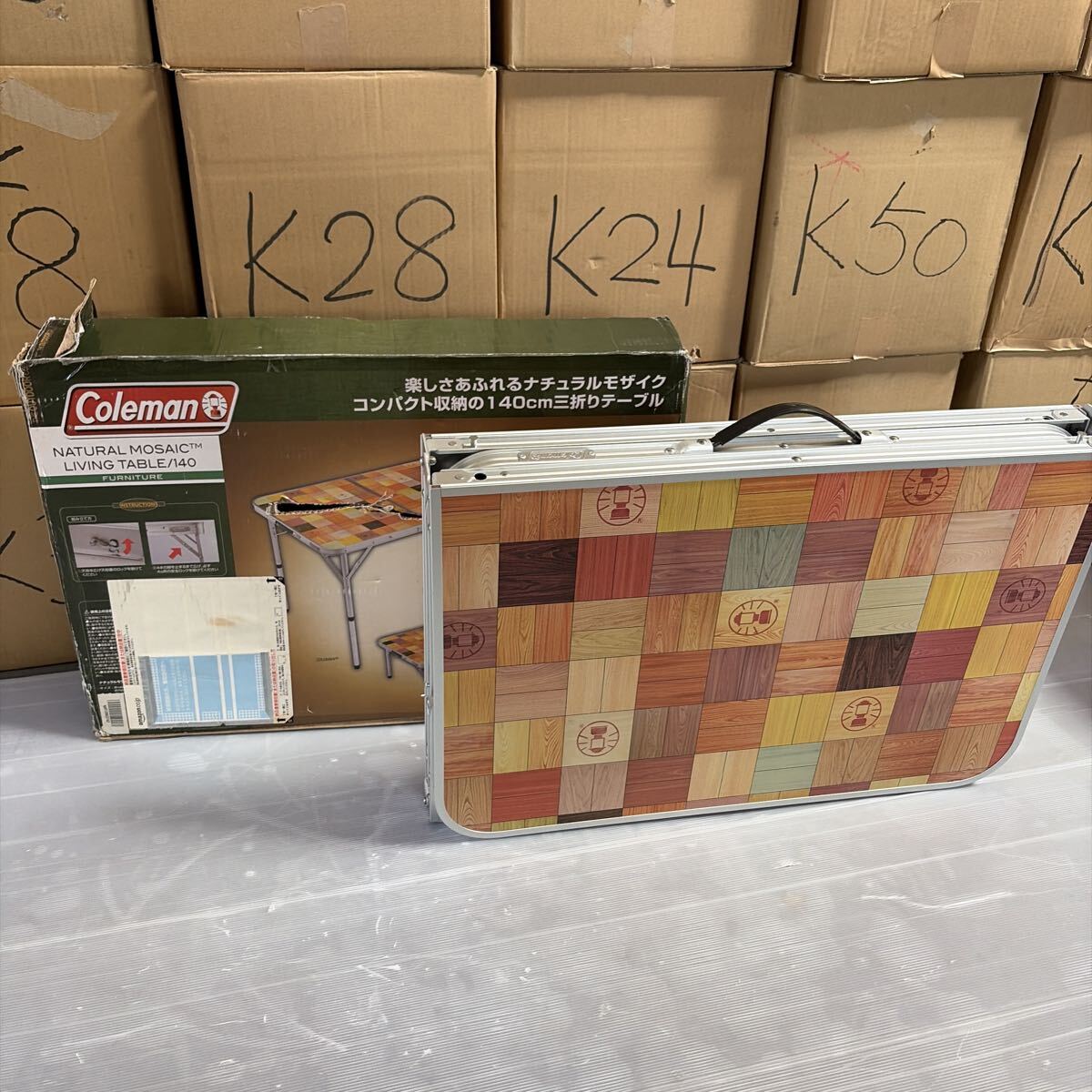 中古】□美品□MOMO NATURAL/モモナチュラル□MOSAIC TOP TABLE S