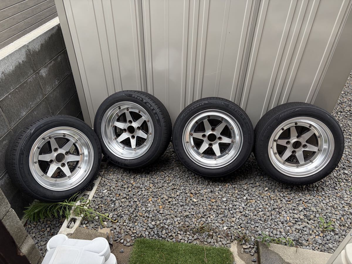 中古】当時物 希少 5穴 8J 10J SSR ロンシャンRX-4 15インチ114.3 4本