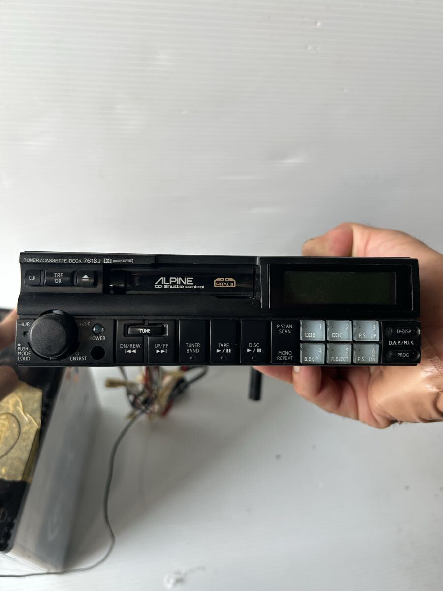 ○ALPINE 7620J （オレンジイルミ） アンプレスカセットデッキ juba