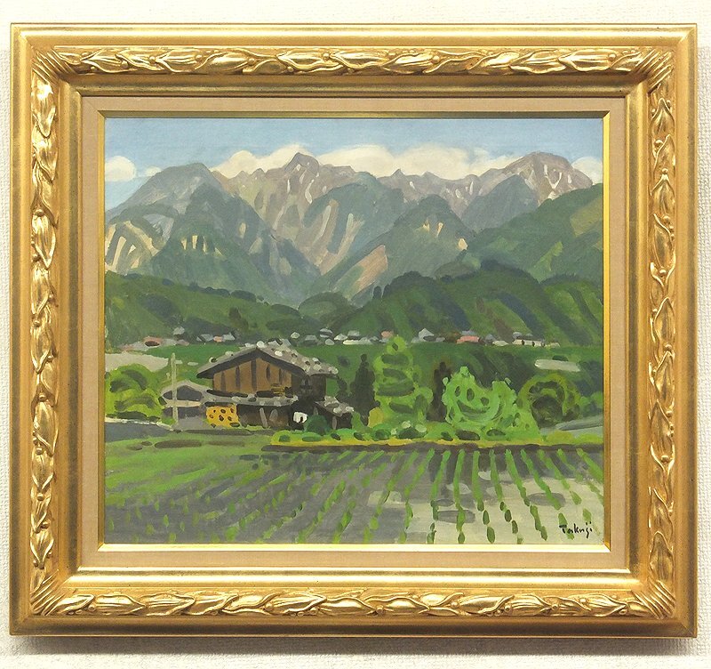 GLC】柳瀬俊雄 「風景」 油彩8号 日展審査員 光風会評議員 師:中村研一