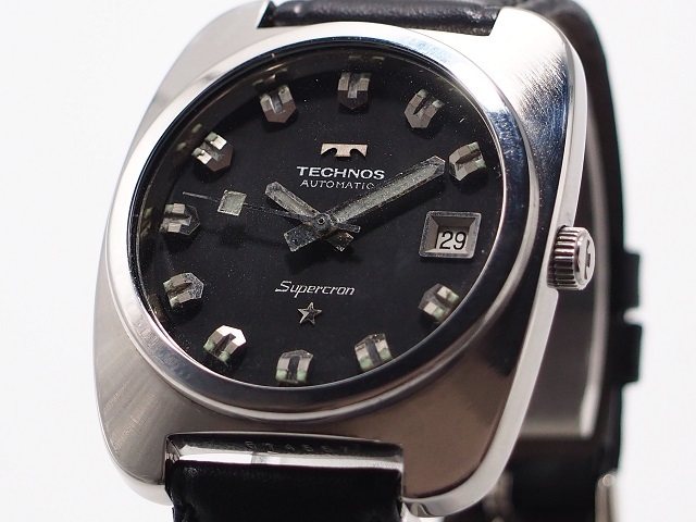 中古】TECHNOS Supercron テクノス スーパークロン 自動巻 美品の落札