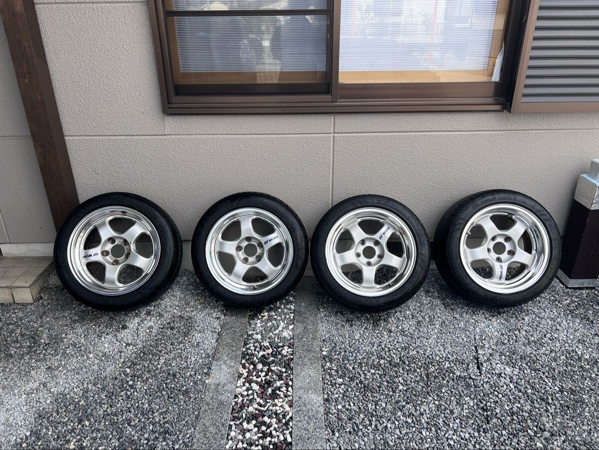 ワーク マイスター S1R work Meister 16インチ 6j PCD100 4穴 タイヤ付 