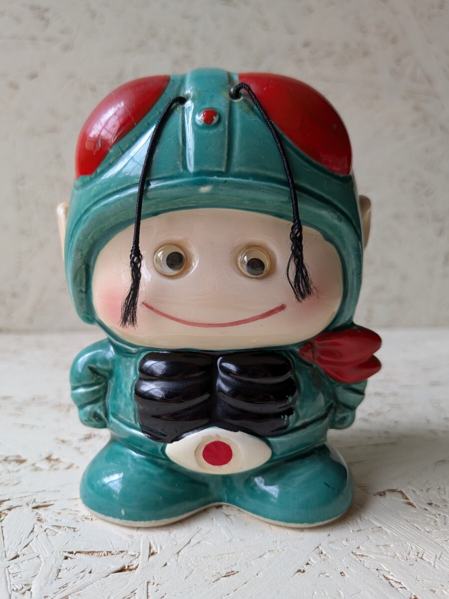 中古】MF28◇当時物 仮面ノリダー ソフビ/昭和レトロ テレビ番組 木梨