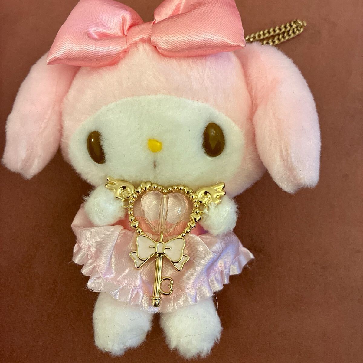中古】マイメロディ フラットくん 40th周年 マスコット キーホルダー