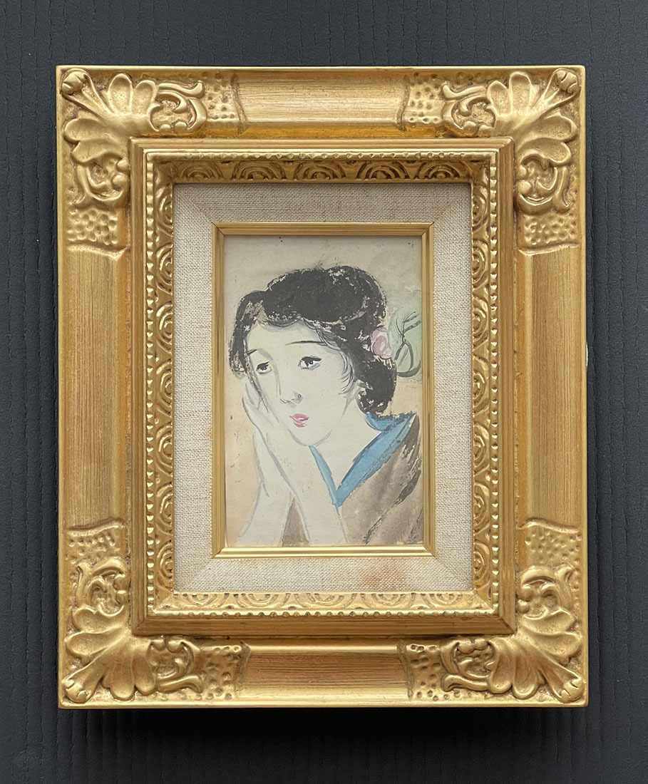守屋順吉 『折鶴』 油彩3号 一枚の絵取扱作品 一枚の繪 日展会員 創元