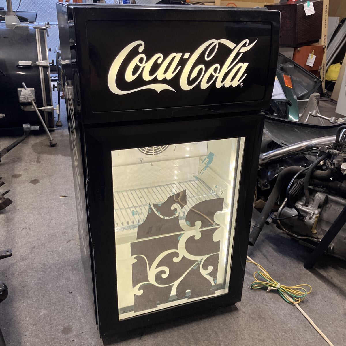 SANYO 冷蔵・温蔵 4面ガラス ショーケース コカコーラタイプ □希少 Coca Cola コカ・コーラ 温蔵 冷蔵ショーケース サンヨー SHC