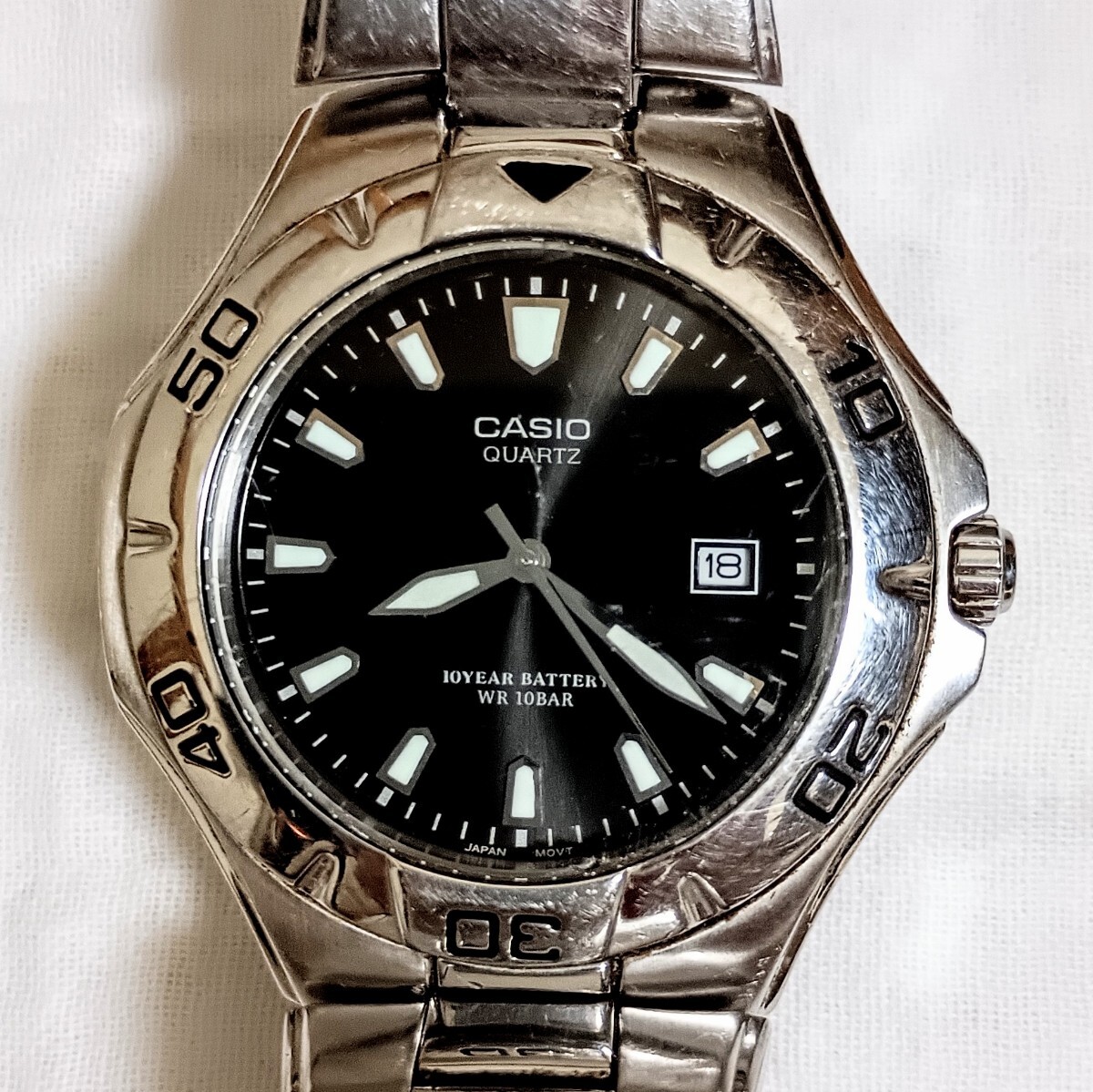 中古】腕時計 CASIO カシオ MTP-1181 メンズクオーツ デイト kq46の