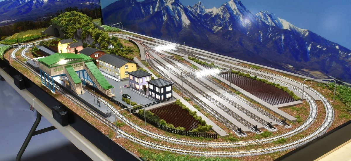 海辺のジオラマ Nゲージ Nゲージ鉄道ジオラマレイアウト 48×35cm 『海辺の路面電車』コンパクト